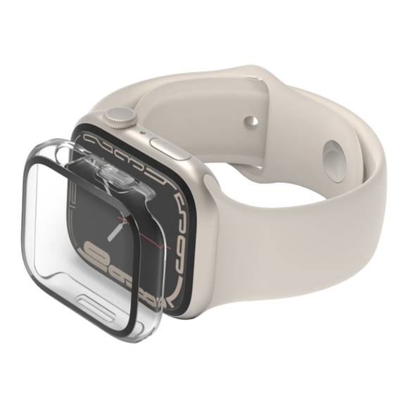 TemperedCurve 2-in-1 Treated Screen Protector + Bumper for Apple Watch Series 8 - Picture 6 of 10